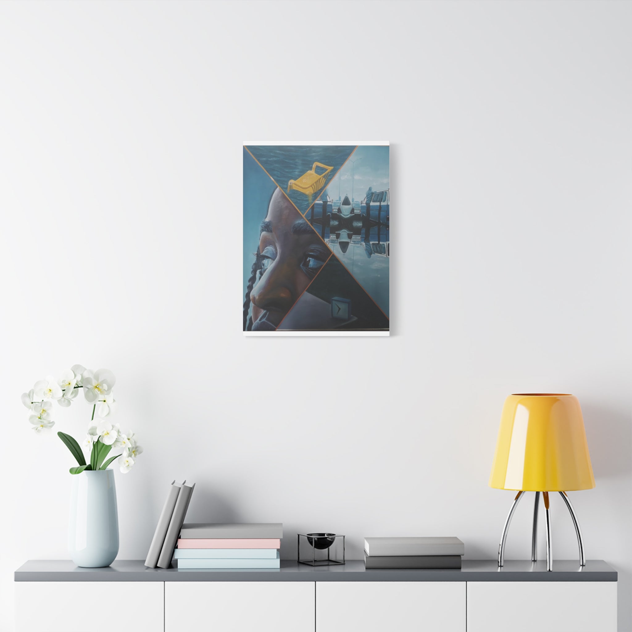 Anticipation Mirror Image of Waiting By Daniel Tesfaye Artistic Canvas Wall Art, Abstract Home Decor, Unique Gift, Modern Art, Living Room Decoration