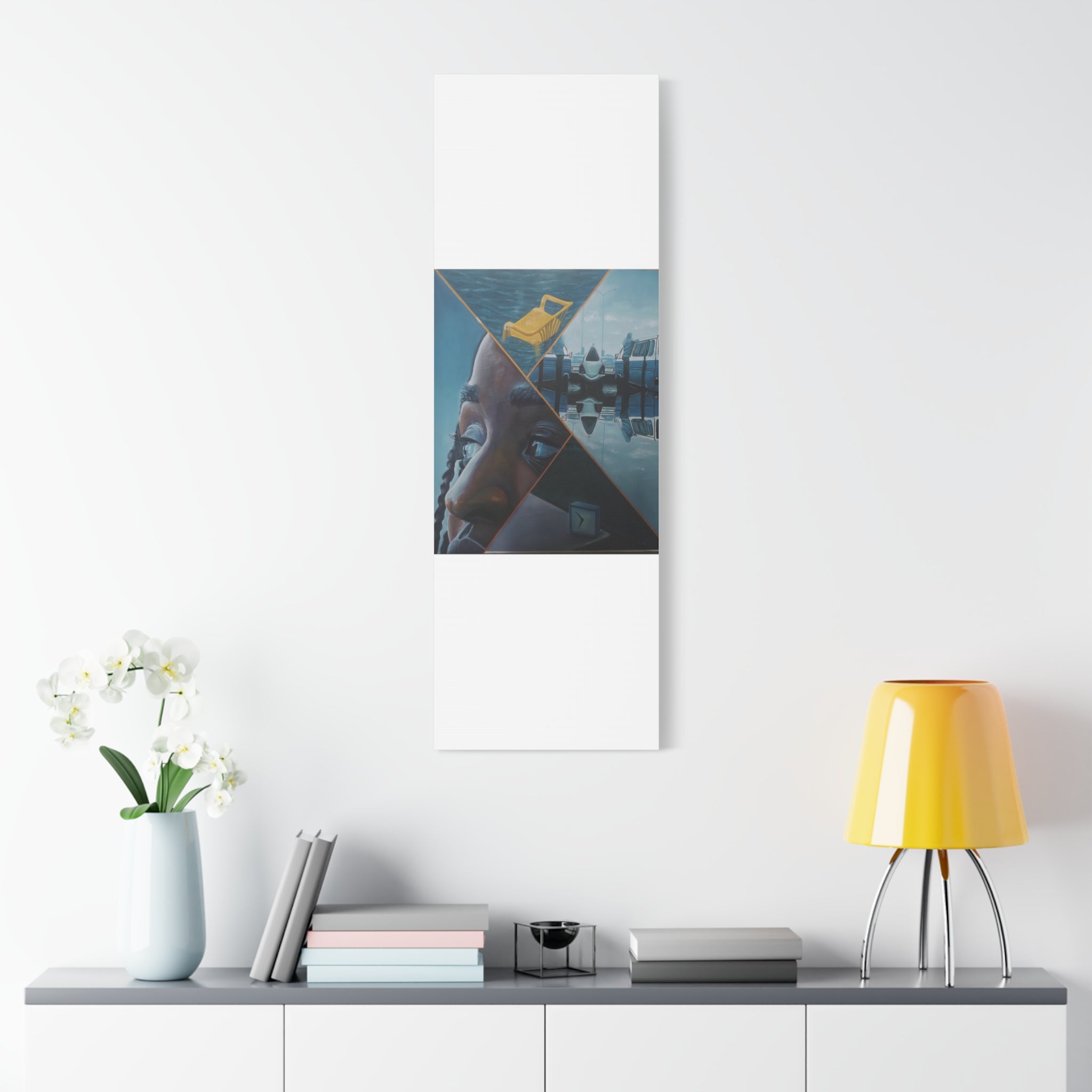 Anticipation Mirror Image of Waiting By Daniel Tesfaye Artistic Canvas Wall Art, Abstract Home Decor, Unique Gift, Modern Art, Living Room Decoration