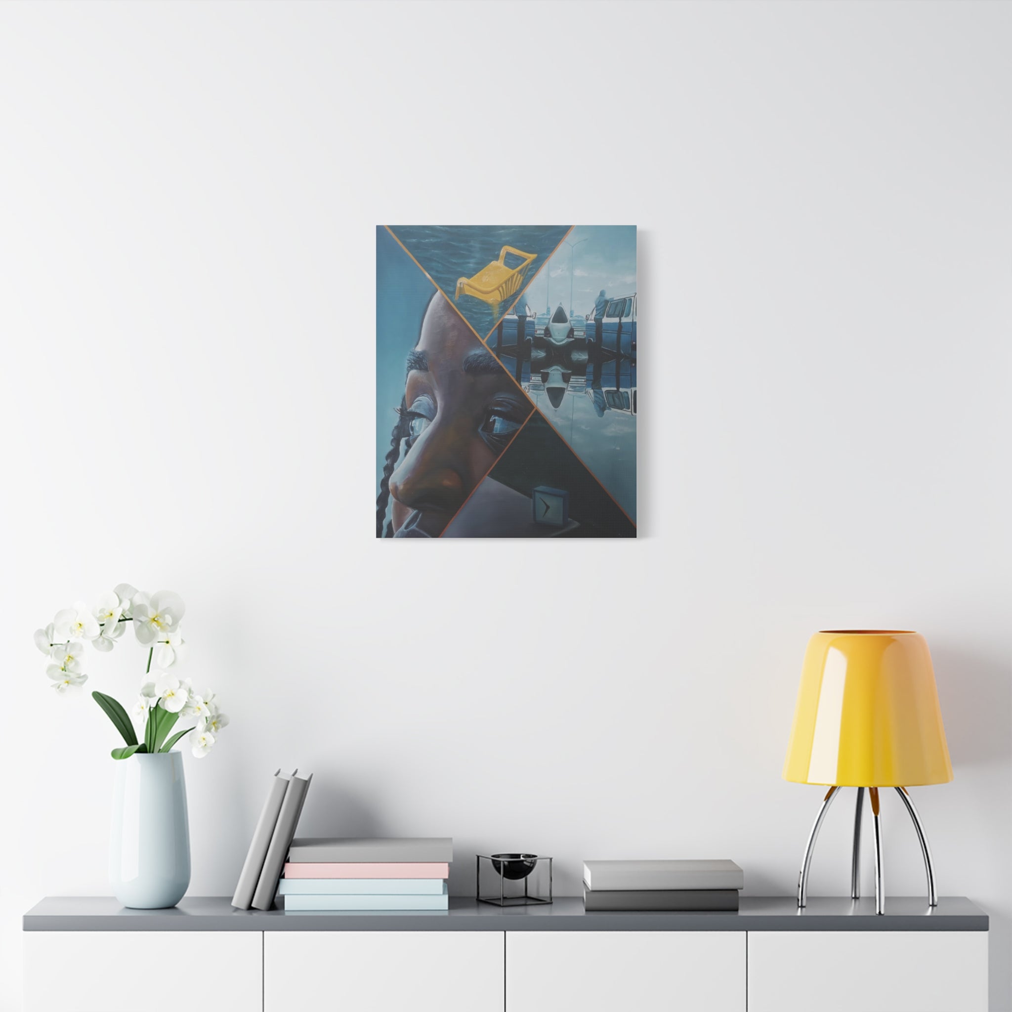 Anticipation Mirror Image of Waiting By Daniel Tesfaye Artistic Canvas Wall Art, Abstract Home Decor, Unique Gift, Modern Art, Living Room Decoration