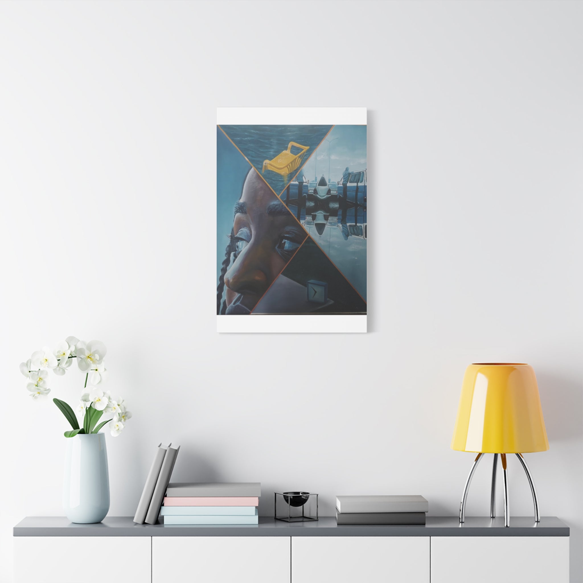 Anticipation Mirror Image of Waiting By Daniel Tesfaye Artistic Canvas Wall Art, Abstract Home Decor, Unique Gift, Modern Art, Living Room Decoration