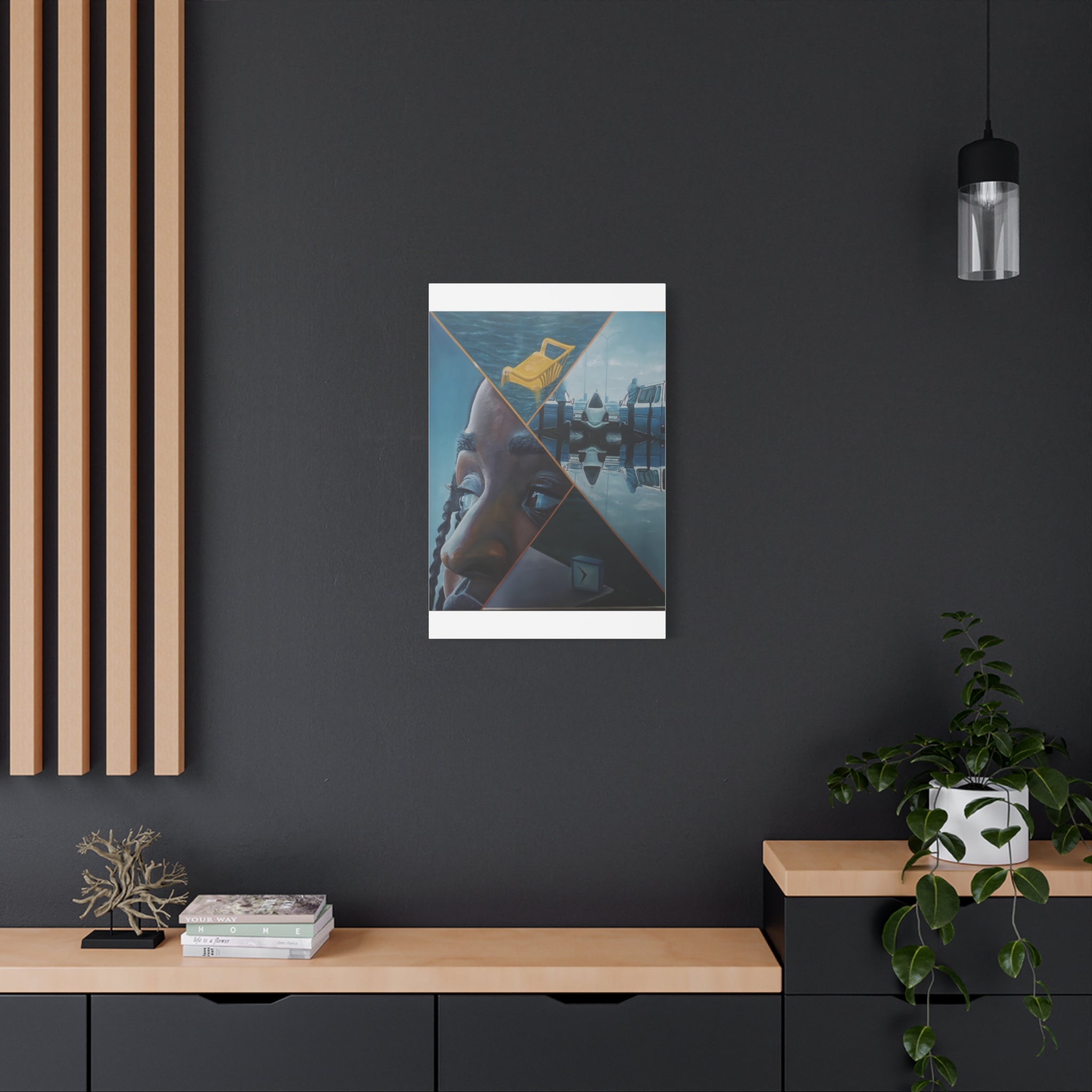 Anticipation Mirror Image of Waiting By Daniel Tesfaye Artistic Canvas Wall Art, Abstract Home Decor, Unique Gift, Modern Art, Living Room Decoration
