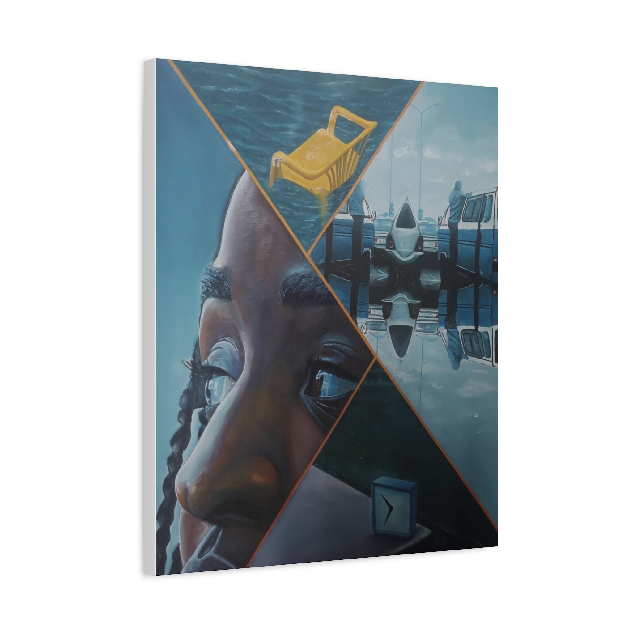 Anticipation Mirror Image of Waiting By Daniel Tesfaye Artistic Canvas Wall Art, Abstract Home Decor, Unique Gift, Modern Art, Living Room Decoration