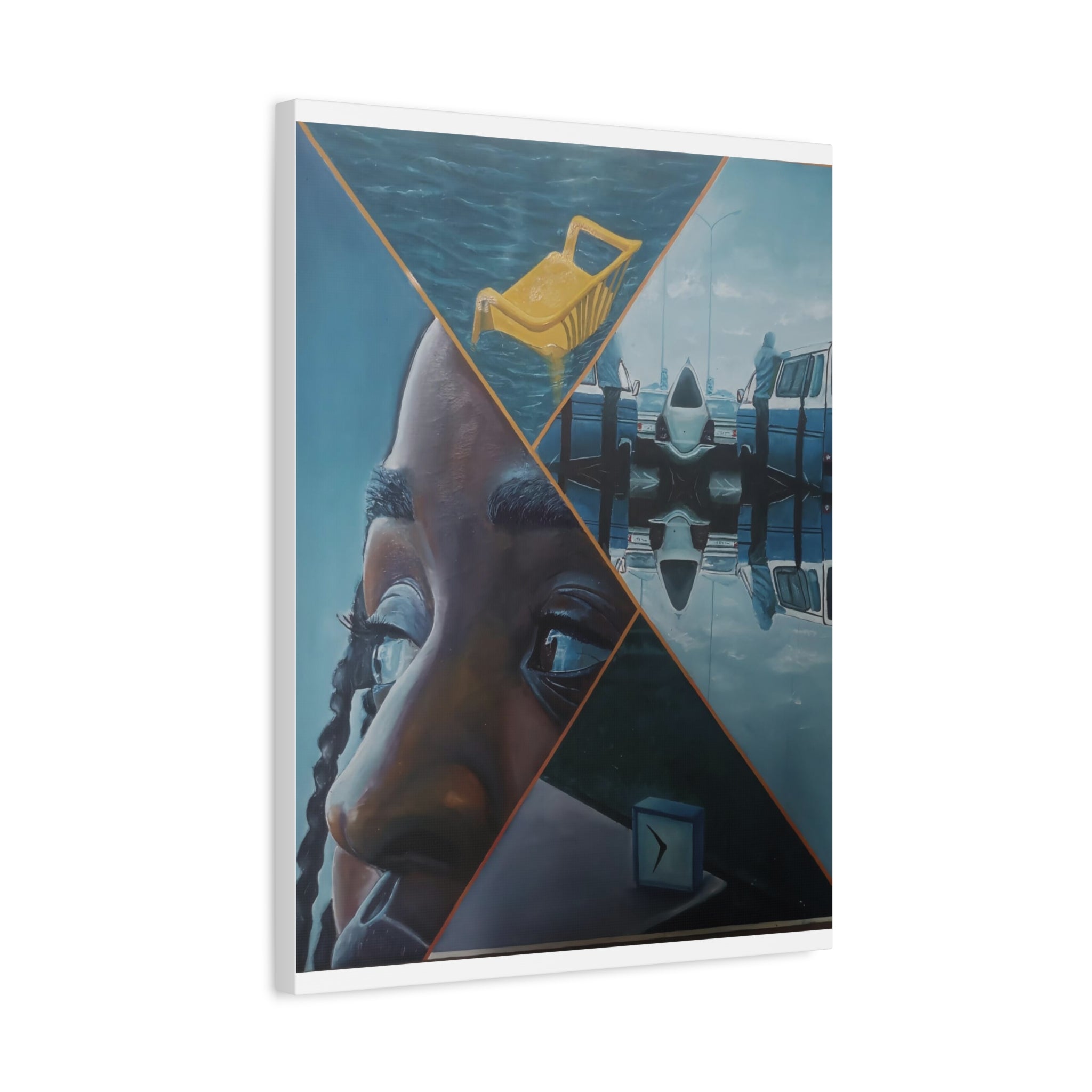 Anticipation Mirror Image of Waiting By Daniel Tesfaye Artistic Canvas Wall Art, Abstract Home Decor, Unique Gift, Modern Art, Living Room Decoration