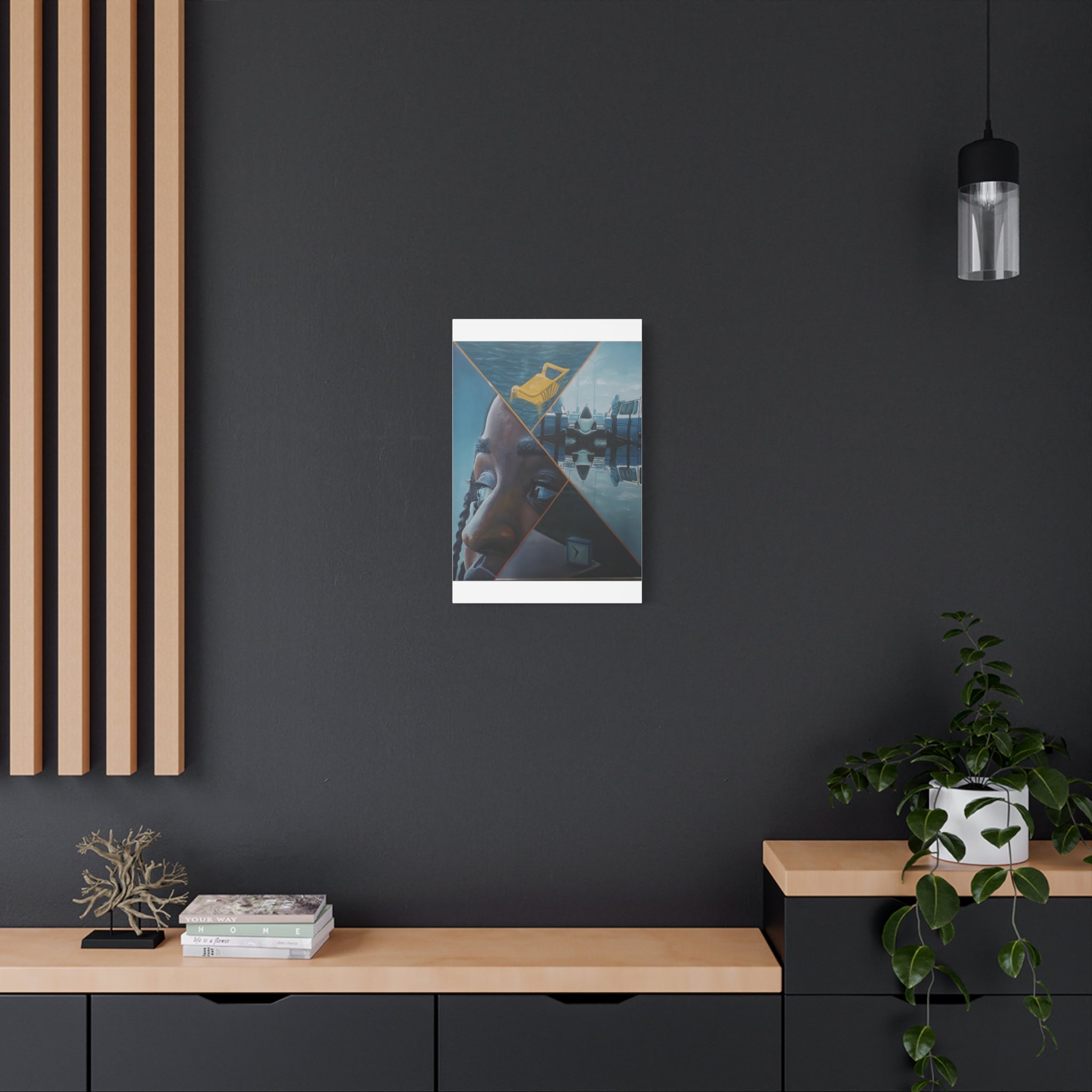 Anticipation Mirror Image of Waiting By Daniel Tesfaye Artistic Canvas Wall Art, Abstract Home Decor, Unique Gift, Modern Art, Living Room Decoration