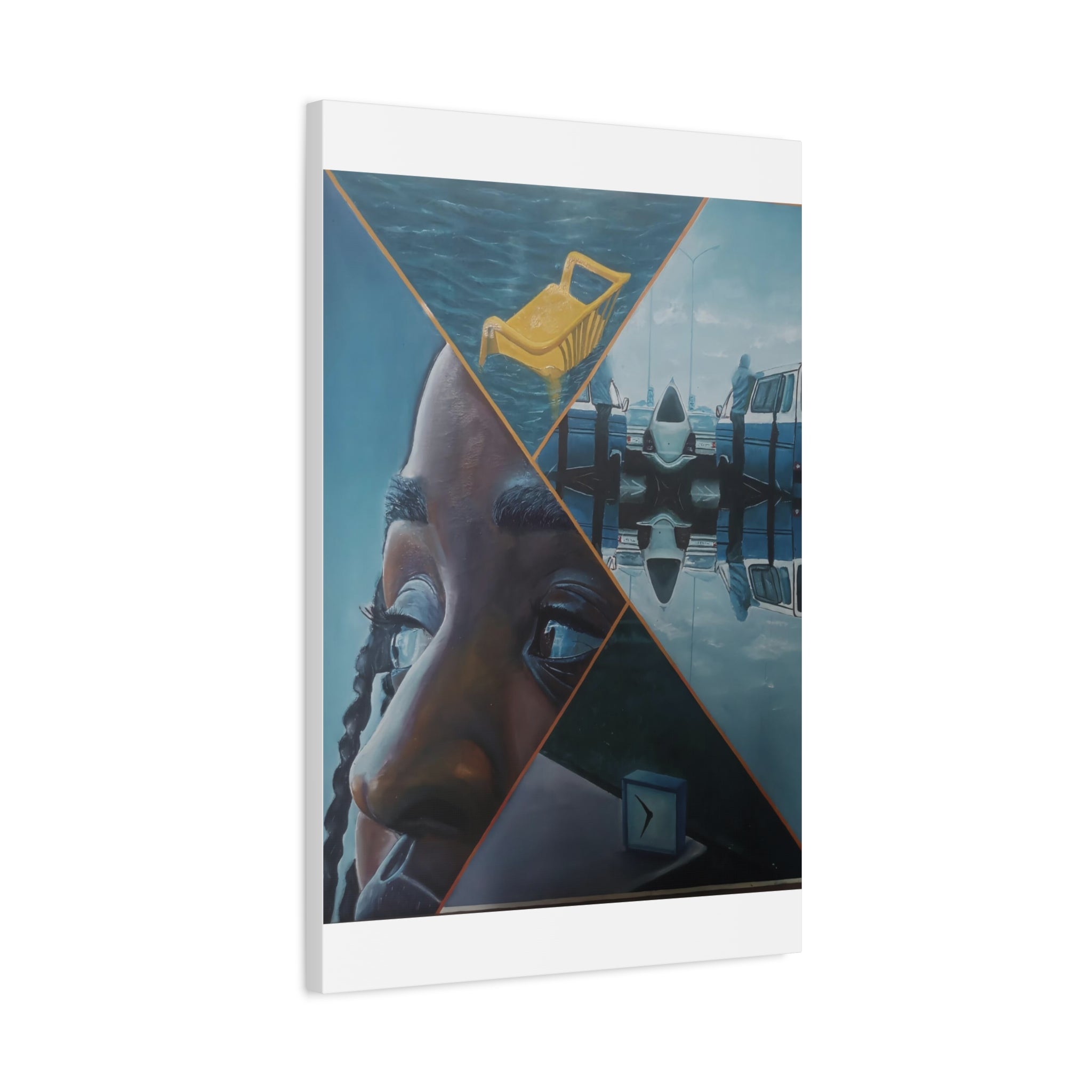 Anticipation Mirror Image of Waiting By Daniel Tesfaye Artistic Canvas Wall Art, Abstract Home Decor, Unique Gift, Modern Art, Living Room Decoration