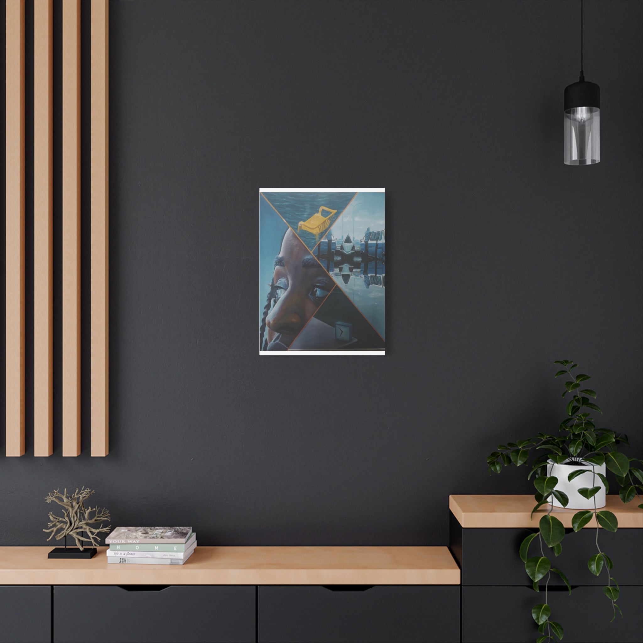 Anticipation Mirror Image of Waiting By Daniel Tesfaye Artistic Canvas Wall Art, Abstract Home Decor, Unique Gift, Modern Art, Living Room Decoration