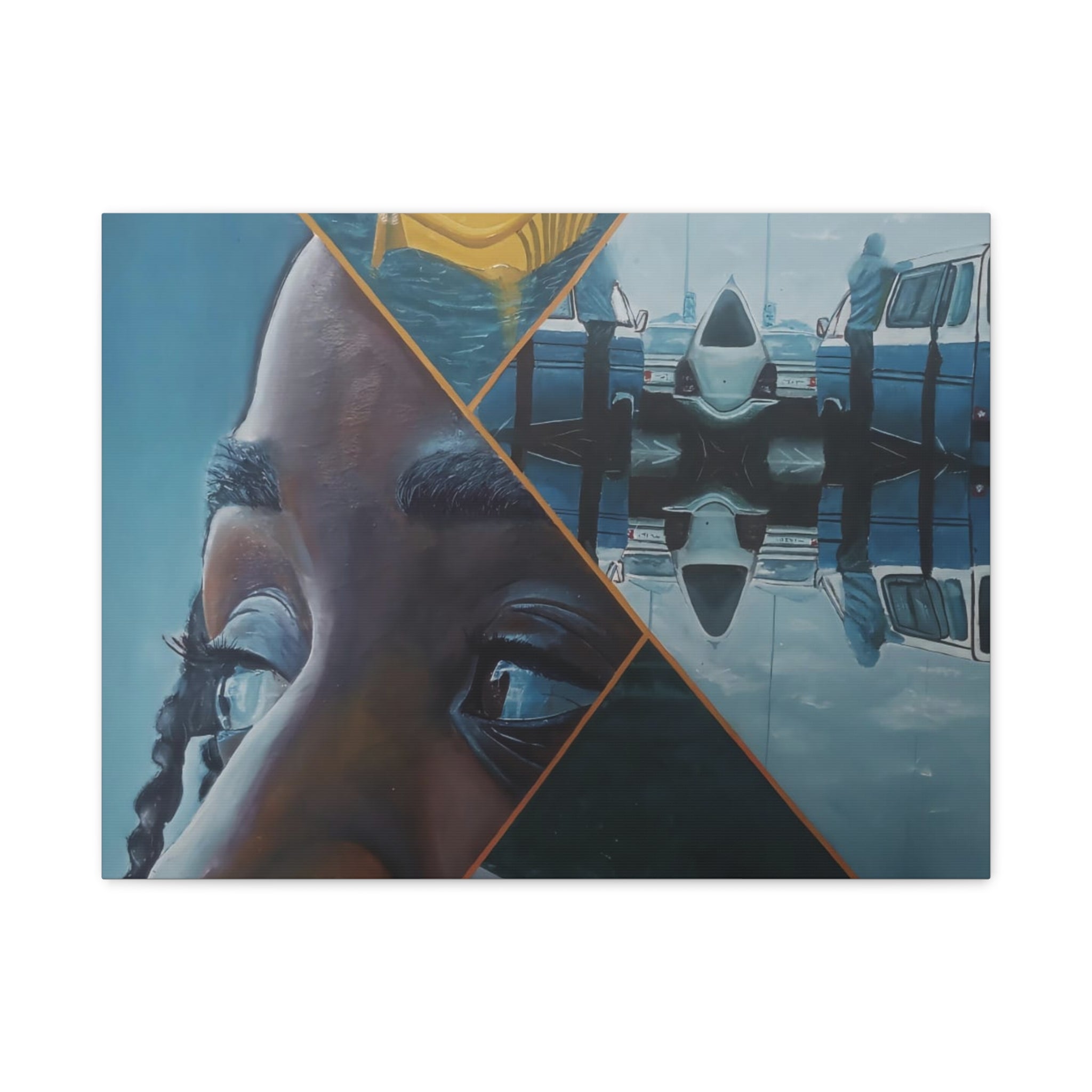 Anticipation Mirror Image of Waiting By Daniel Tesfaye Artistic Canvas Wall Art, Abstract Home Decor, Unique Gift, Modern Art, Living Room Decoration