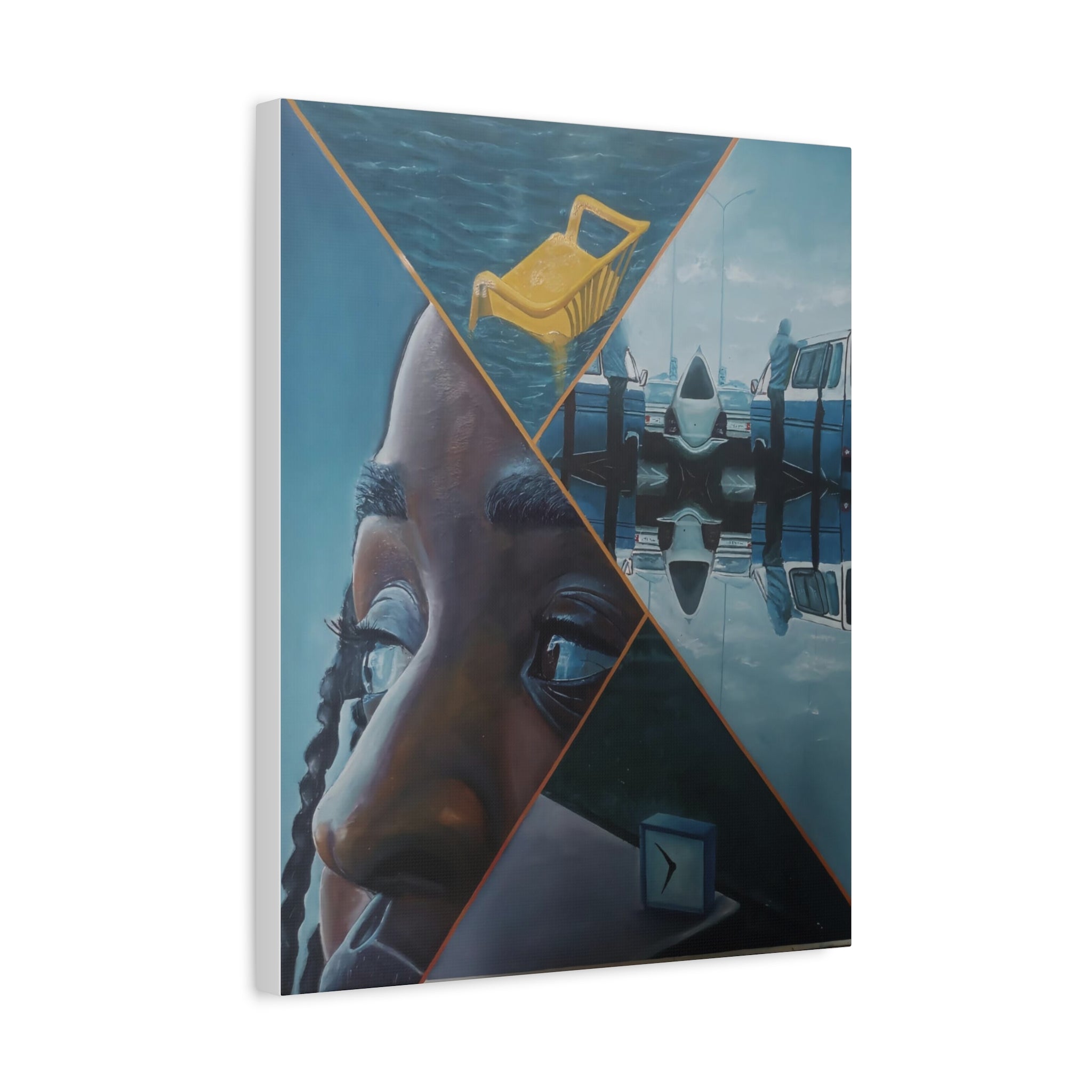 Anticipation Mirror Image of Waiting By Daniel Tesfaye Artistic Canvas Wall Art, Abstract Home Decor, Unique Gift, Modern Art, Living Room Decoration