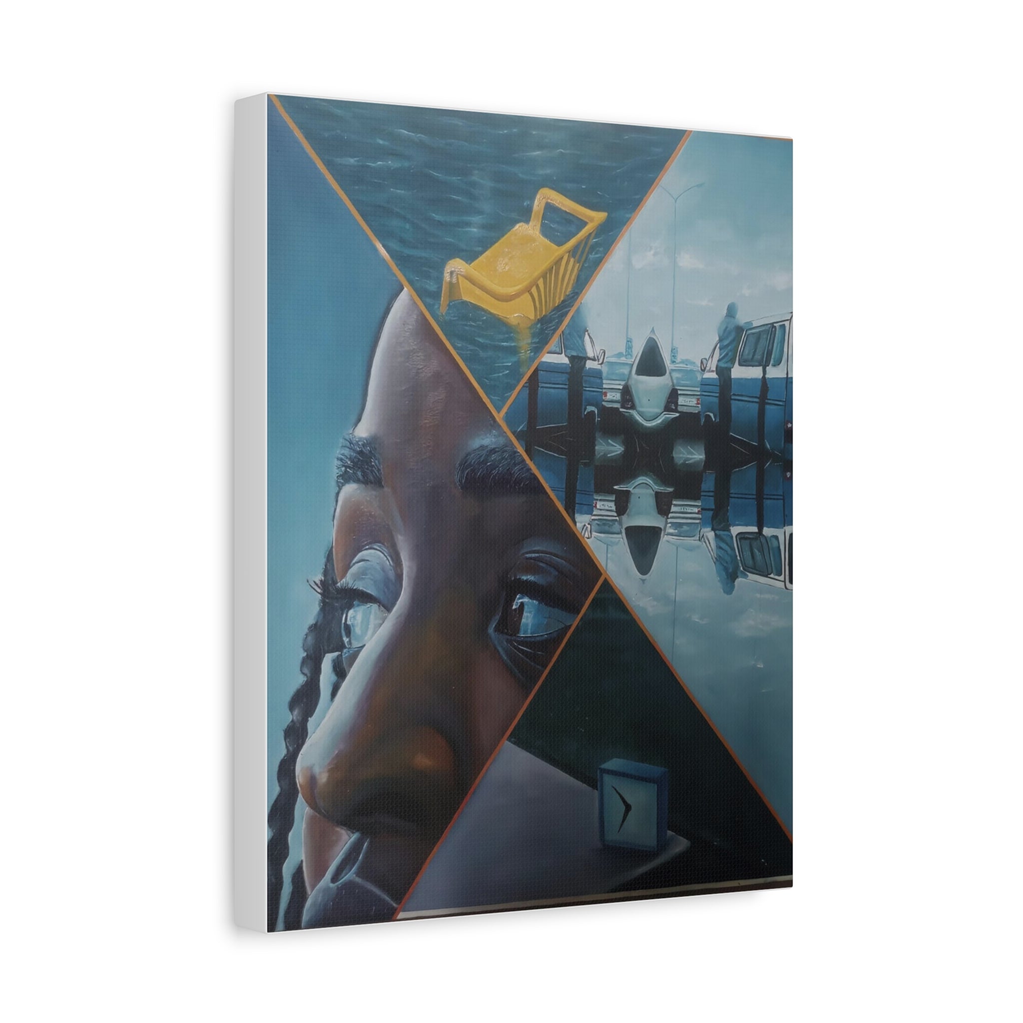 Anticipation Mirror Image of Waiting By Daniel Tesfaye Artistic Canvas Wall Art, Abstract Home Decor, Unique Gift, Modern Art, Living Room Decoration