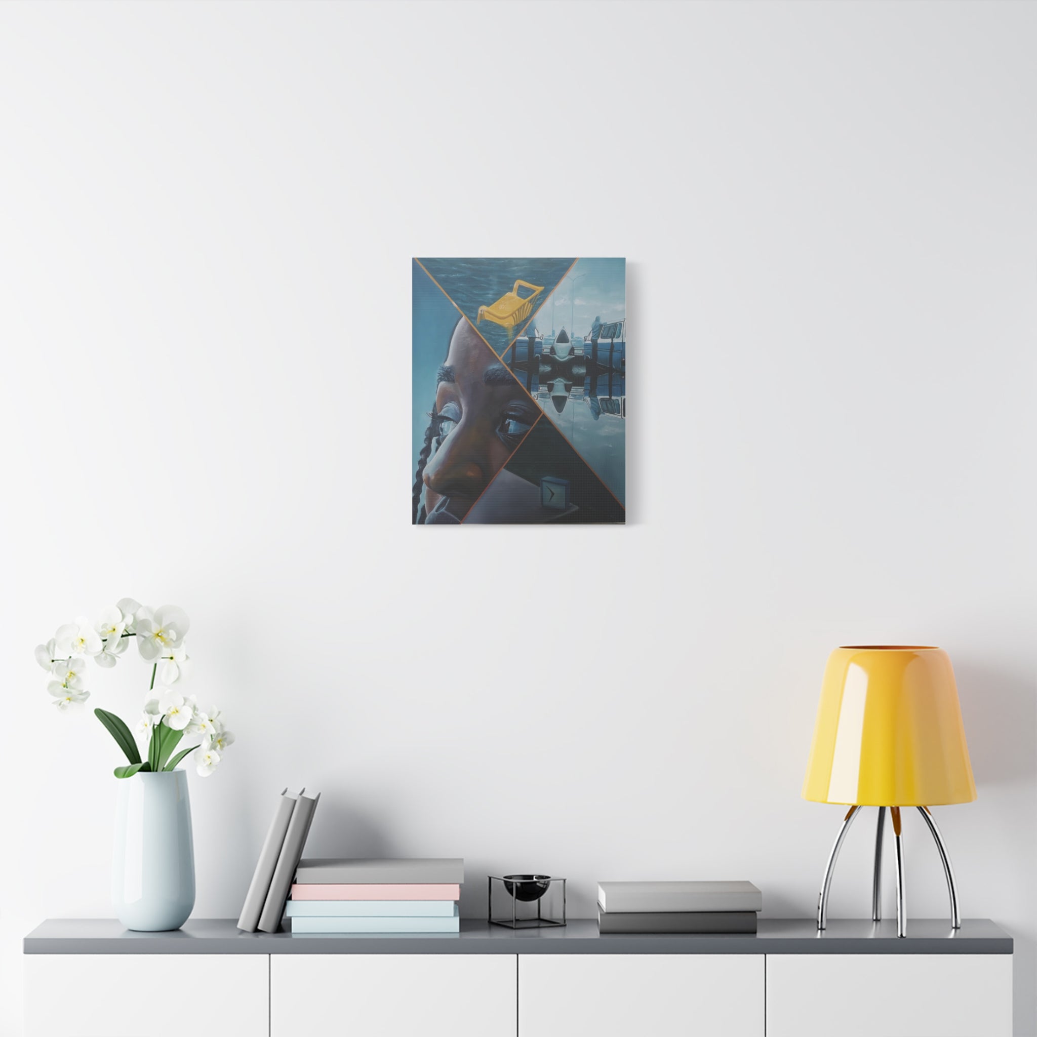 Anticipation Mirror Image of Waiting By Daniel Tesfaye Artistic Canvas Wall Art, Abstract Home Decor, Unique Gift, Modern Art, Living Room Decoration