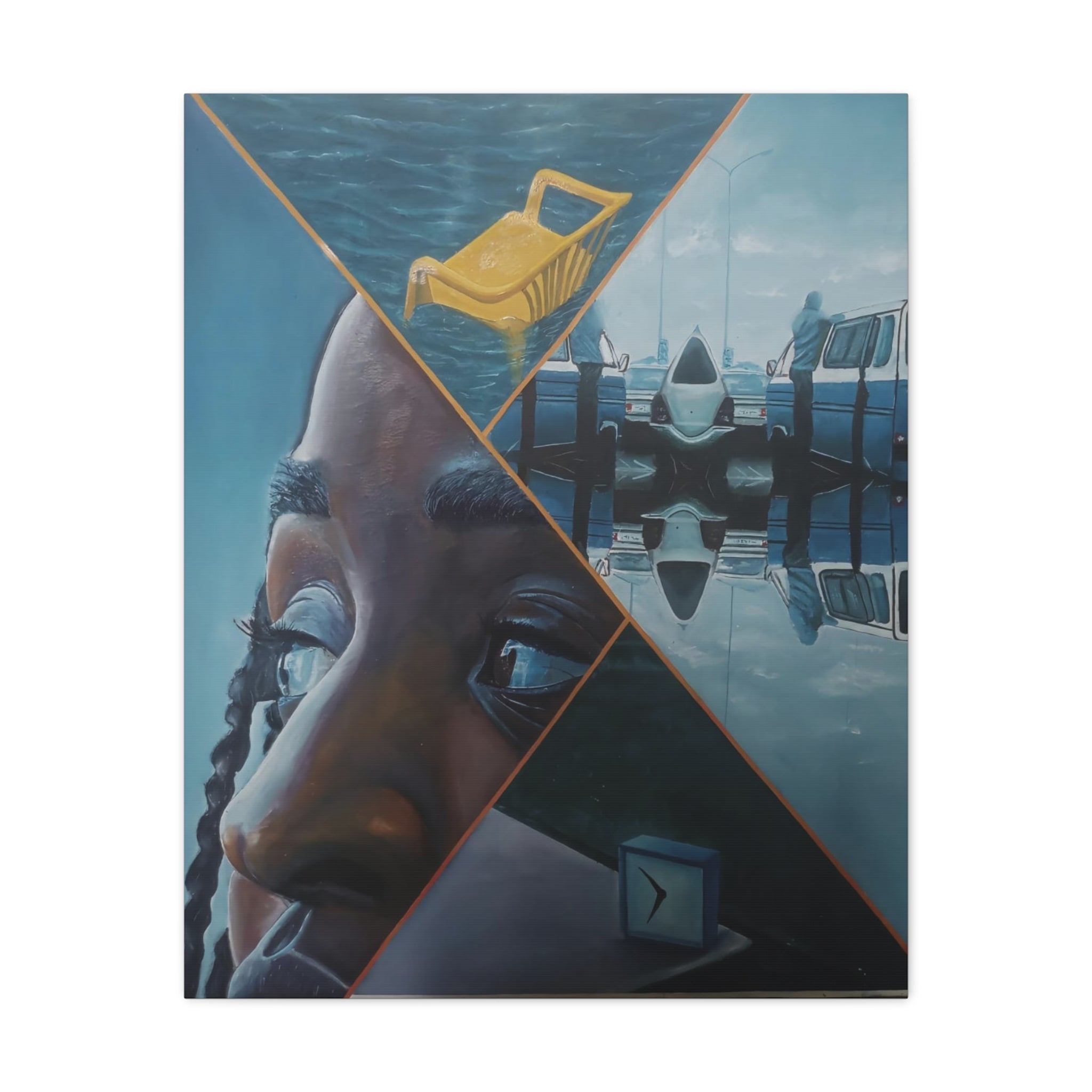 Anticipation Mirror Image of Waiting By Daniel Tesfaye Artistic Canvas Wall Art, Abstract Home Decor, Unique Gift, Modern Art, Living Room Decoration