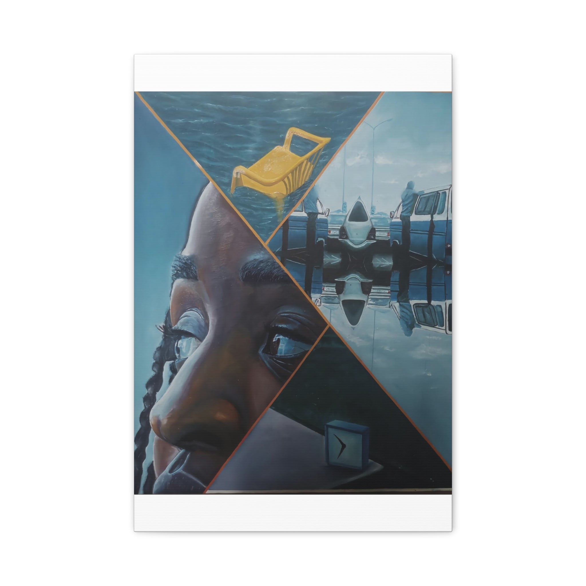 Anticipation Mirror Image of Waiting By Daniel Tesfaye Artistic Canvas Wall Art, Abstract Home Decor, Unique Gift, Modern Art, Living Room Decoration