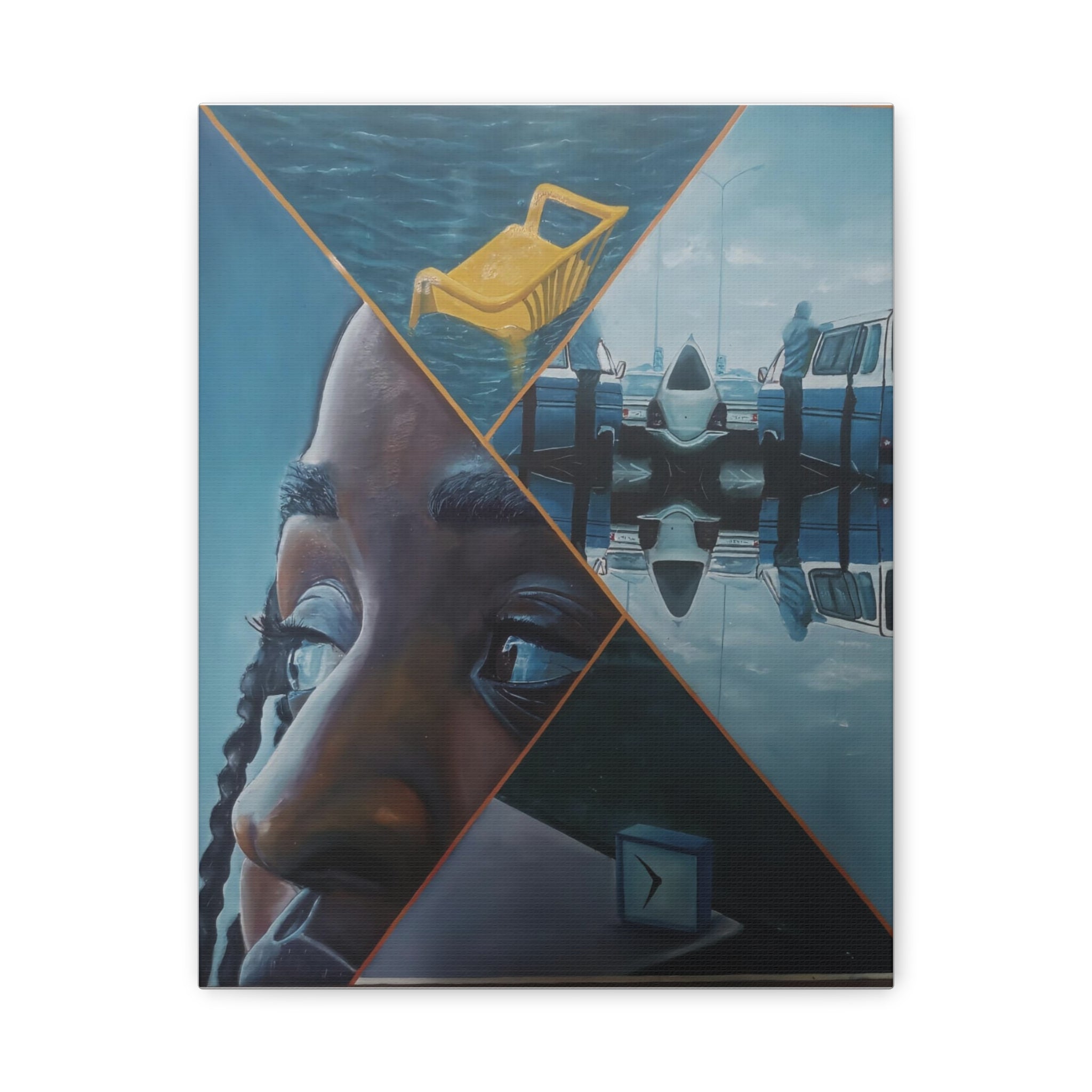 Anticipation Mirror Image of Waiting By Daniel Tesfaye Artistic Canvas Wall Art, Abstract Home Decor, Unique Gift, Modern Art, Living Room Decoration