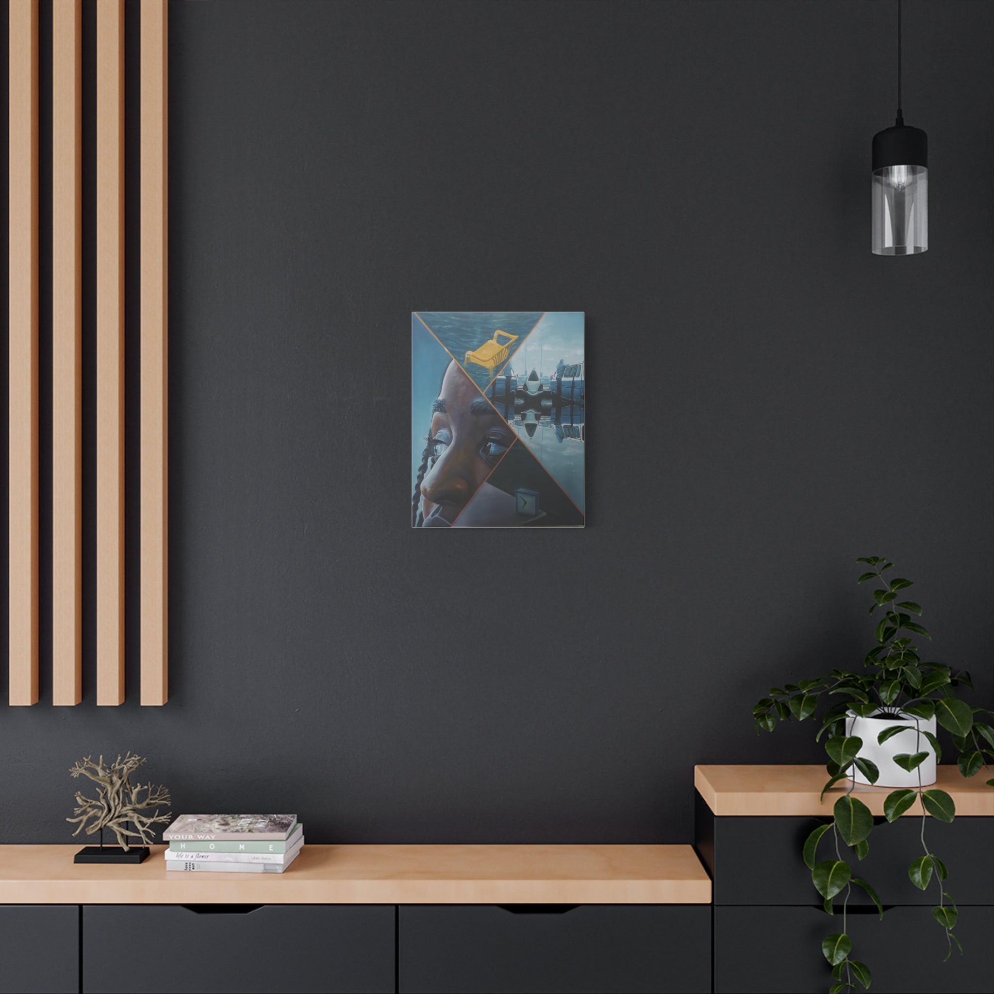 Anticipation Mirror Image of Waiting By Daniel Tesfaye Artistic Canvas Wall Art, Abstract Home Decor, Unique Gift, Modern Art, Living Room Decoration