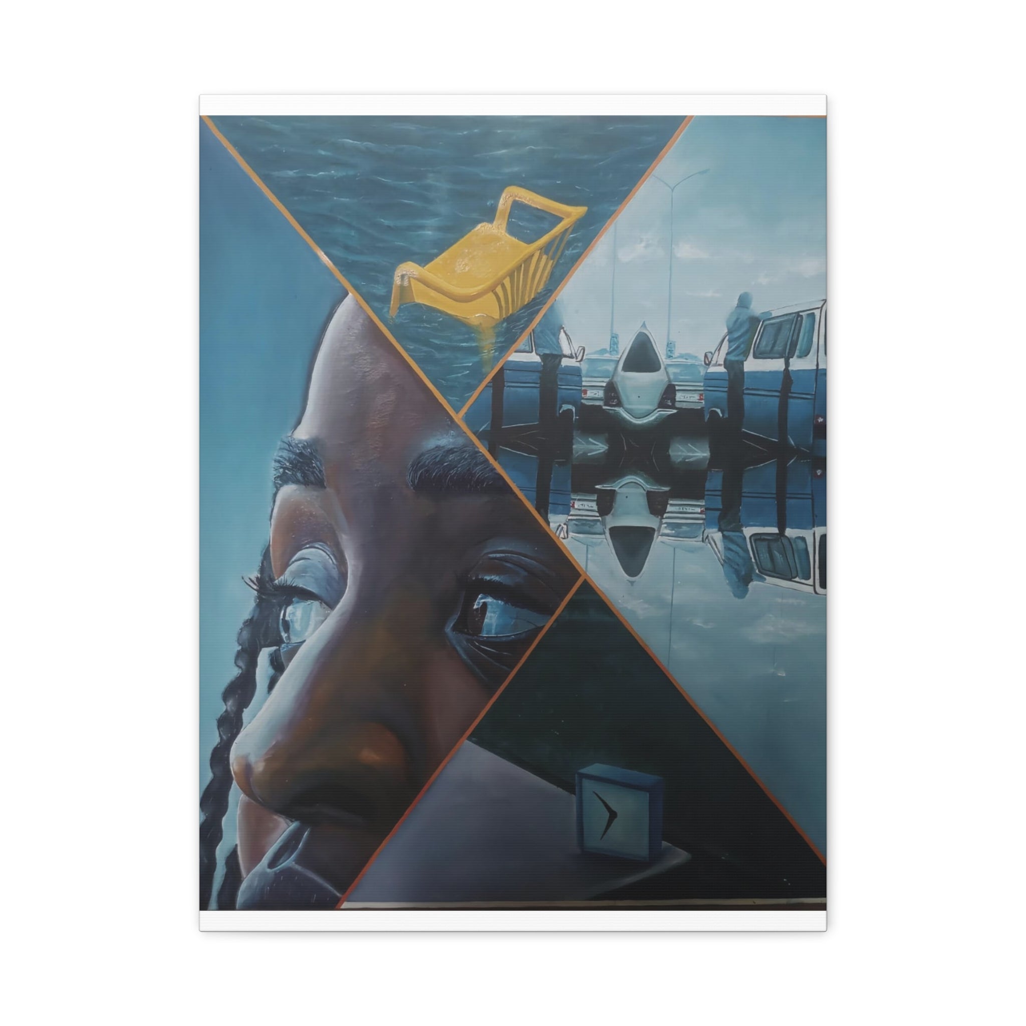 Anticipation Mirror Image of Waiting By Daniel Tesfaye Artistic Canvas Wall Art, Abstract Home Decor, Unique Gift, Modern Art, Living Room Decoration