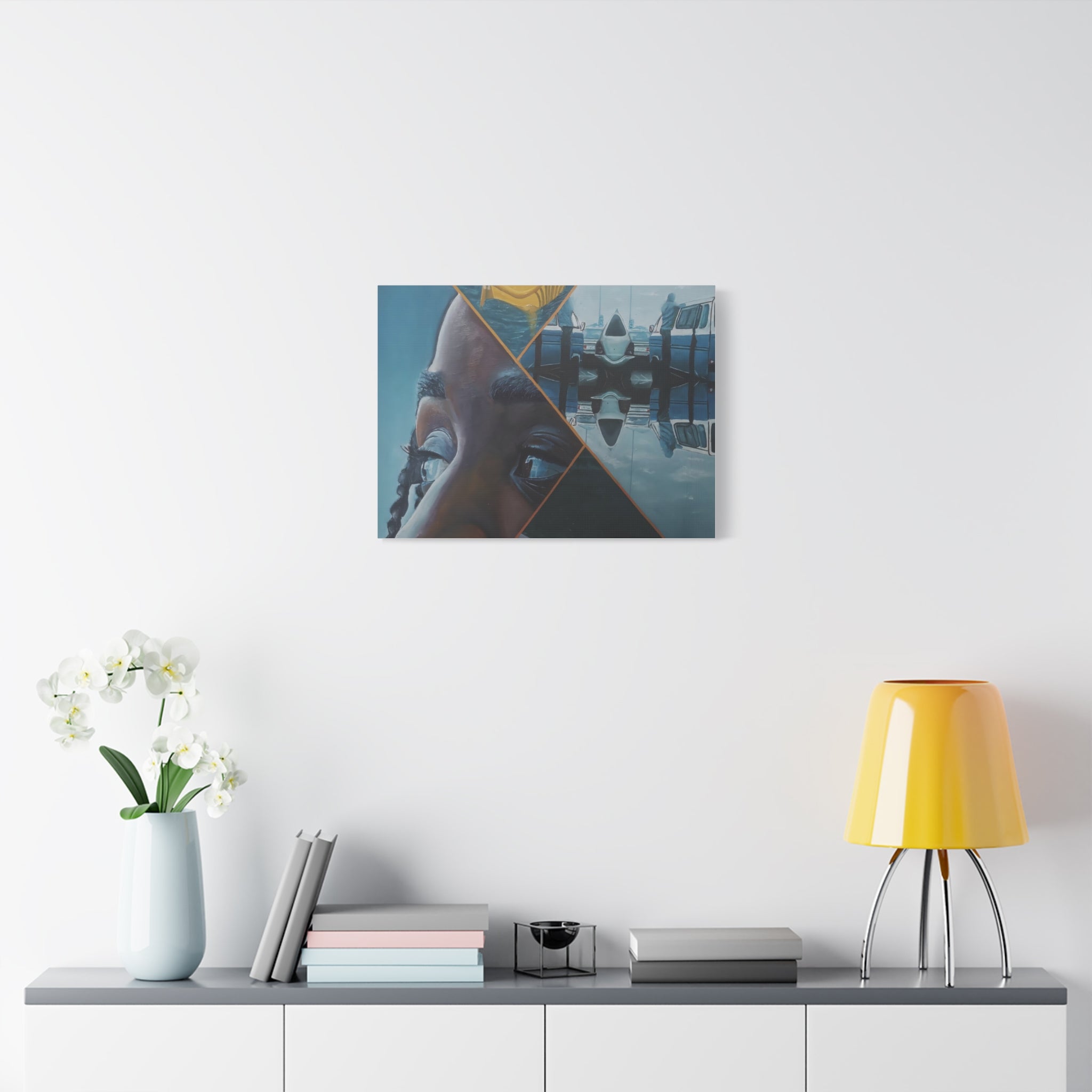 Anticipation Mirror Image of Waiting By Daniel Tesfaye Artistic Canvas Wall Art, Abstract Home Decor, Unique Gift, Modern Art, Living Room Decoration