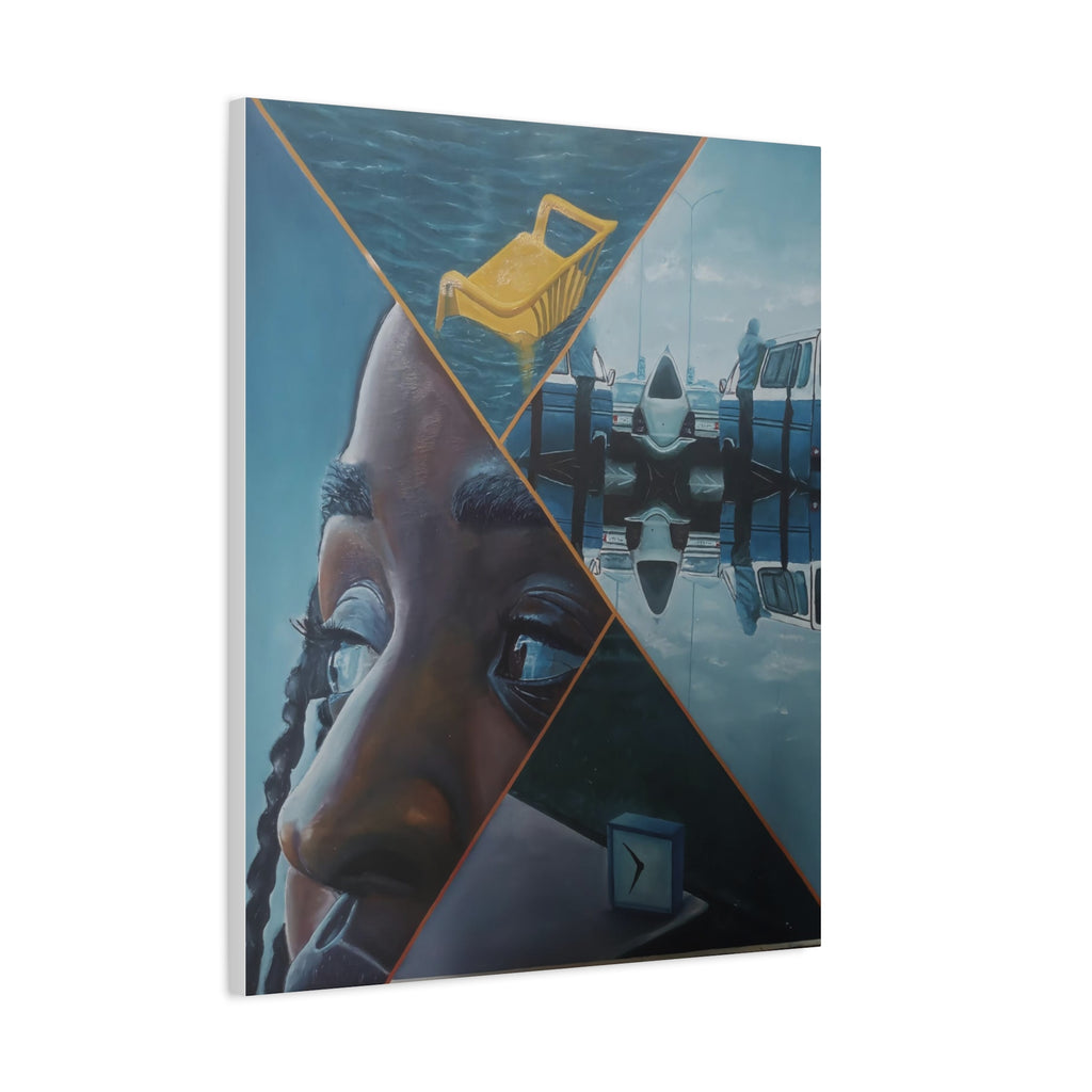 Anticipation Mirror Image of Waiting By Daniel Tesfaye Artistic Canvas Wall Art, Abstract Home Decor, Unique Gift, Modern Art, Living Room Decoration