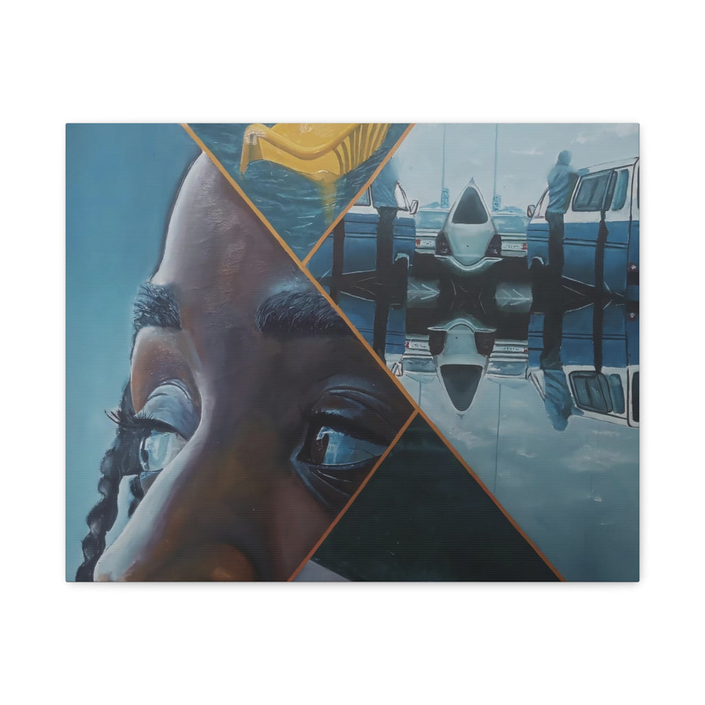 Anticipation Mirror Image of Waiting By Daniel Tesfaye Artistic Canvas Wall Art, Abstract Home Decor, Unique Gift, Modern Art, Living Room Decoration