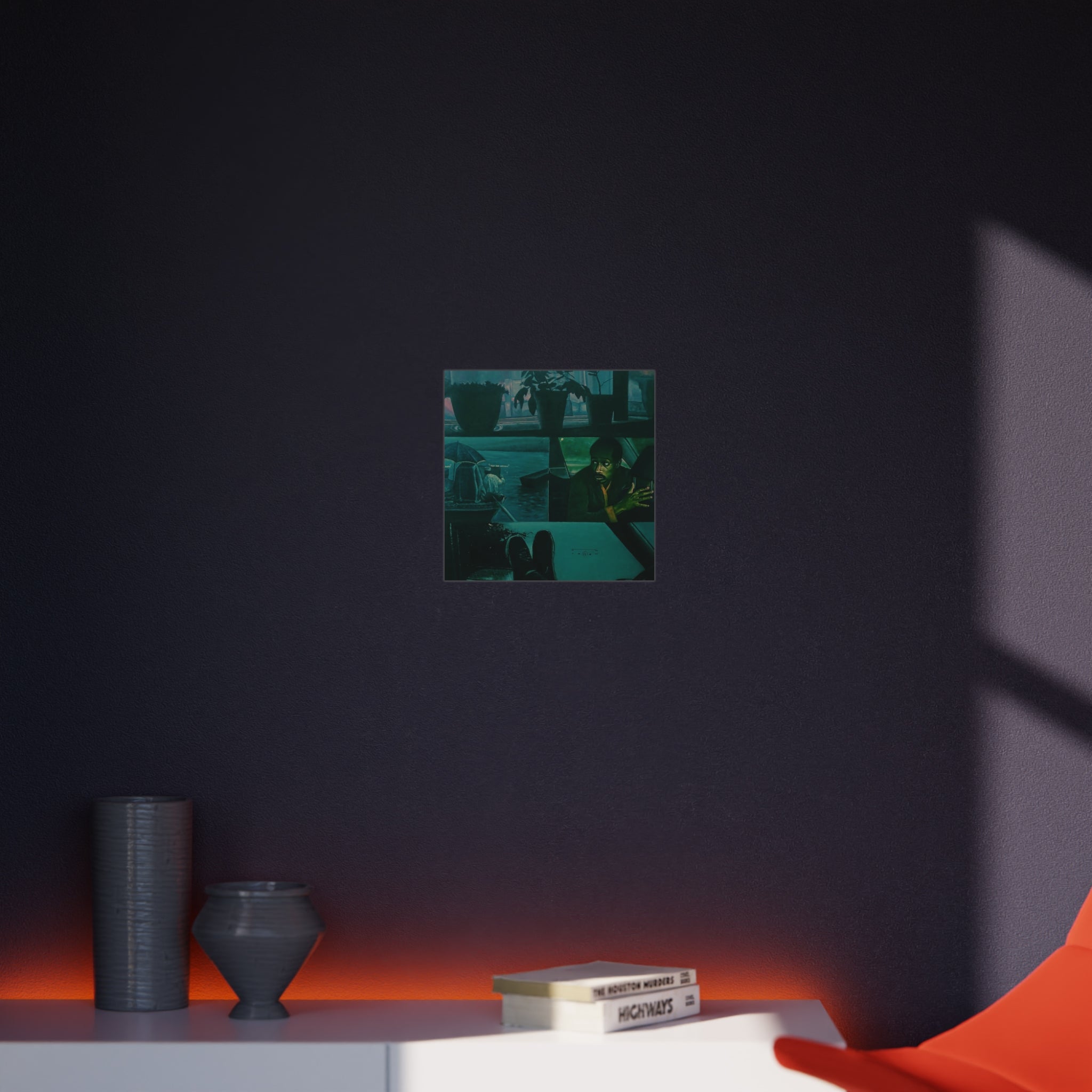 "Letting go is not passive, it's a form of trust" By Daniel Tesfaye Moody Window Scene Foam Board Print — Atmospheric Green Urban Art