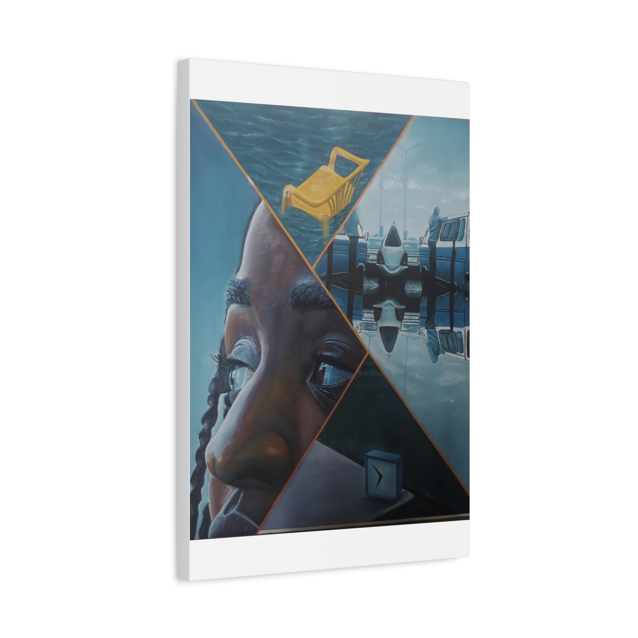 Anticipation Mirror Image of Waiting By Daniel Tesfaye Artistic Canvas Wall Art, Abstract Home Decor, Unique Gift, Modern Art, Living Room Decoration