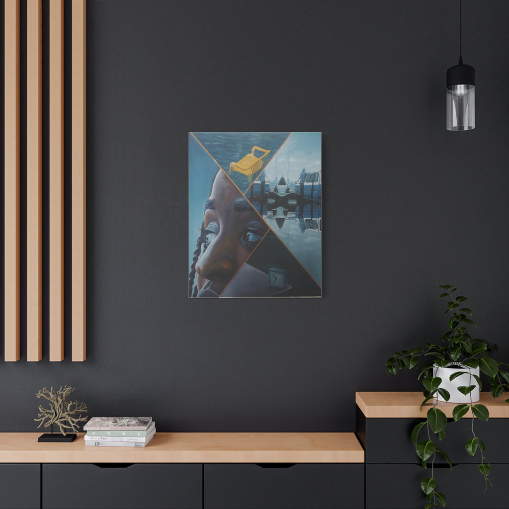 Anticipation Mirror Image of Waiting By Daniel Tesfaye Artistic Canvas Wall Art, Abstract Home Decor, Unique Gift, Modern Art, Living Room Decoration