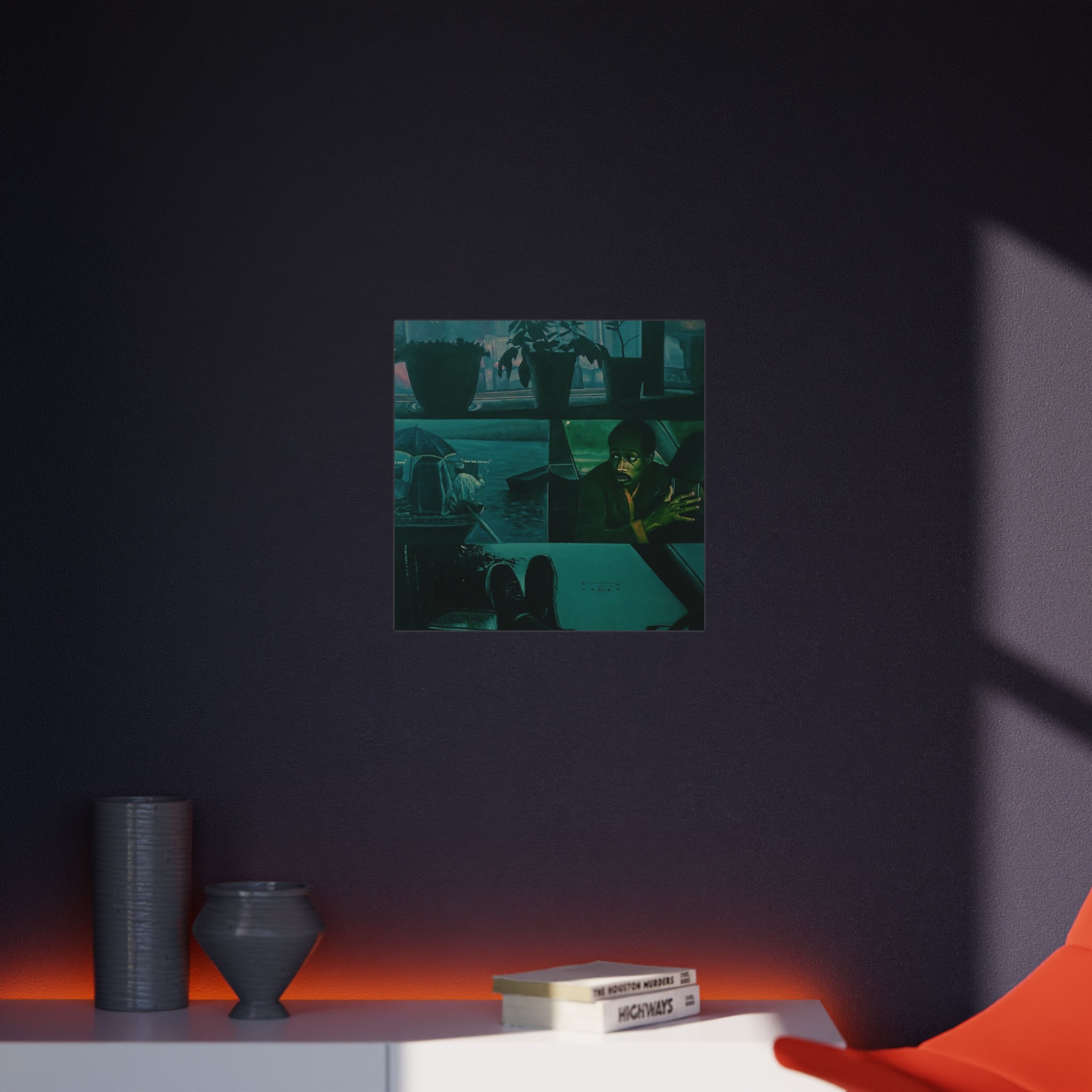 "Letting go is not passive, it's a form of trust" By Daniel Tesfaye Moody Window Scene Foam Board Print — Atmospheric Green Urban Art